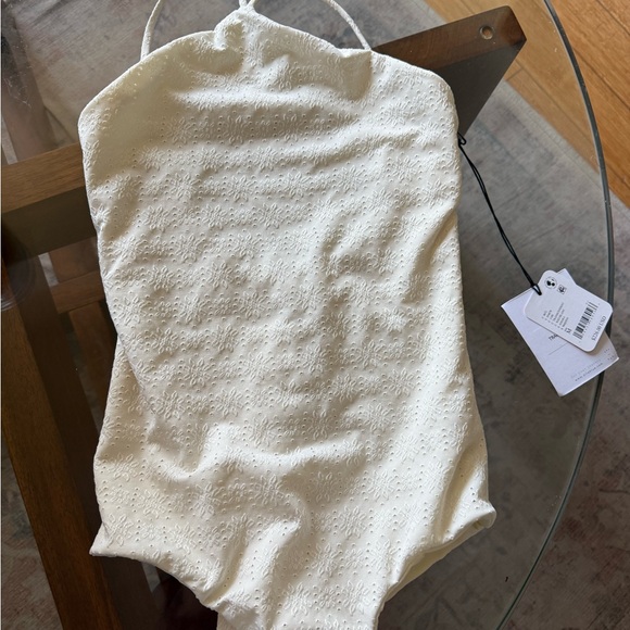 Free People Other - Free People Alia Blue Cream One Piece Swimsuit